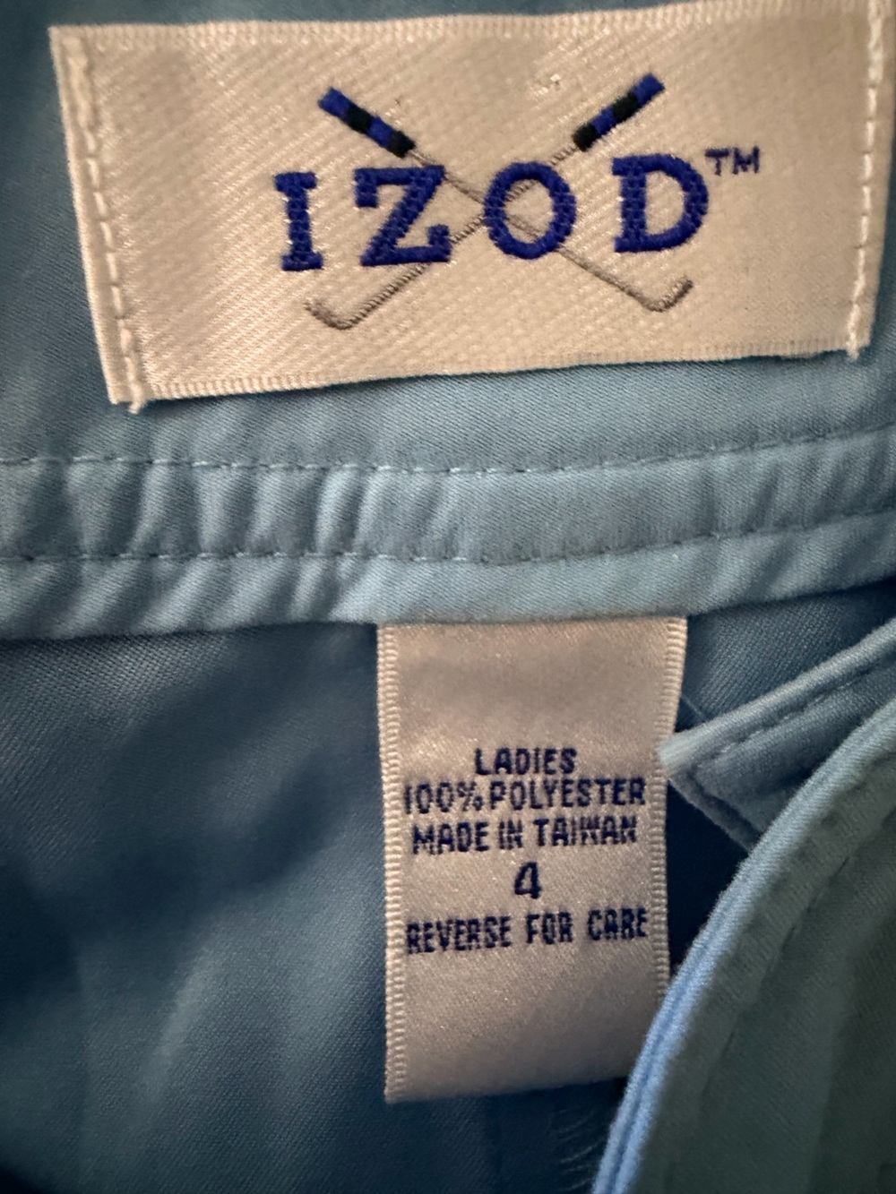 Izod Light Blue Button-Trim Golf Skort - Picture 3 of 5